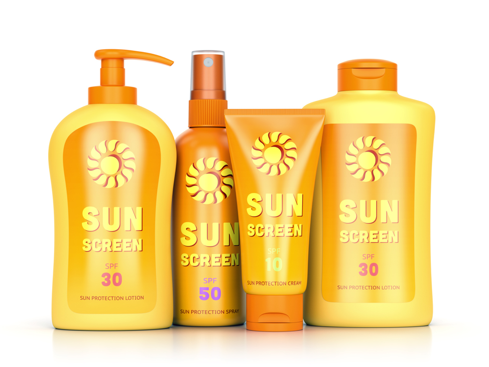 Sunscreen bottles