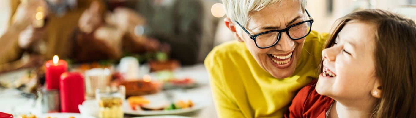 The Power of Gratitude, grandmother and granddaughter during the holidays