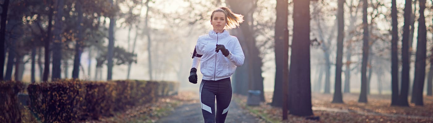 Woman Running Outside