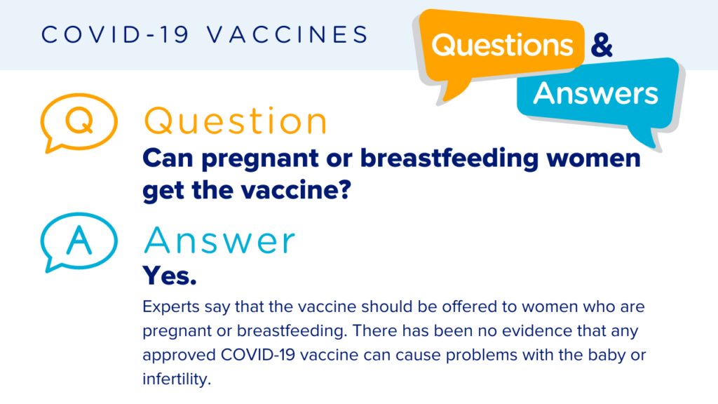 Q & A Vaccine safety for pregnant and breastfeeding women