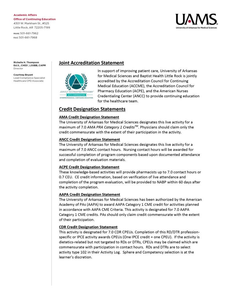Accreditation and Credit Designation