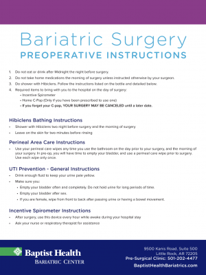Bariatric Surgery Preop